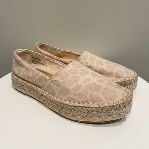 Splendid Laney Ivory Cheetah Platform Espadrille Slip On Shoes - Size: 9